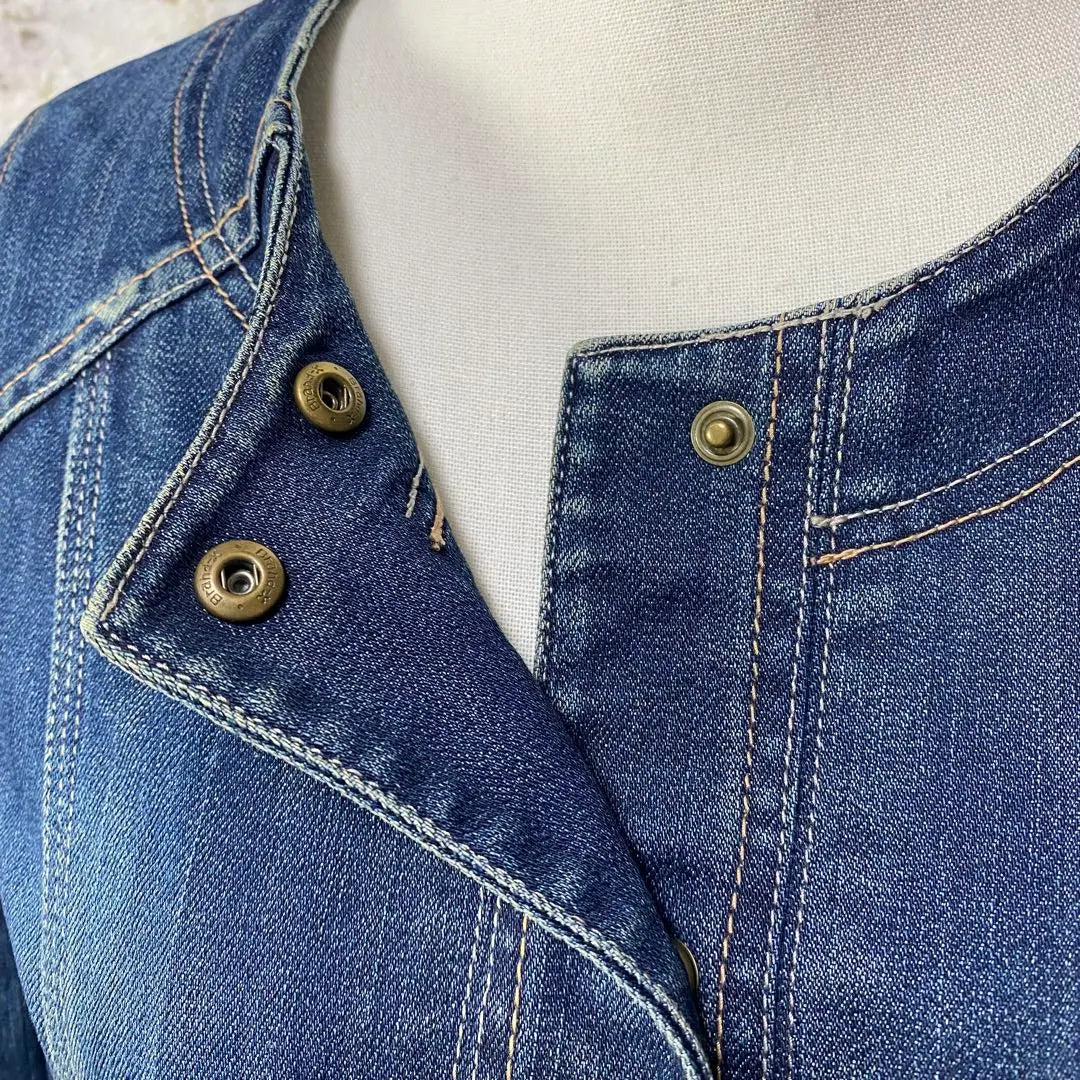 2313★ [ef-de] F-de denim jacket cropped length size 9 button