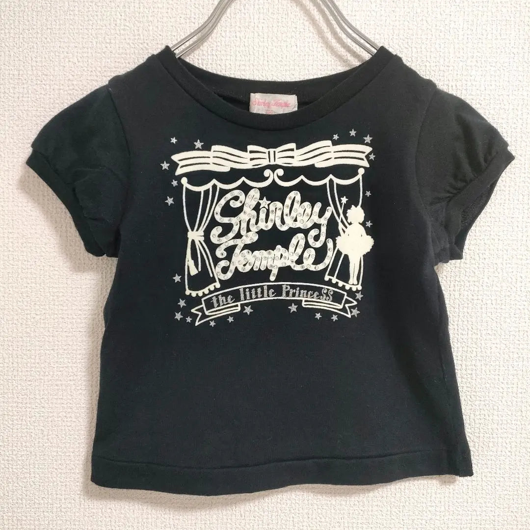 [Popular] Shirley Temple Kids Logo Print with Bijoux Short Sleeve T-shirt