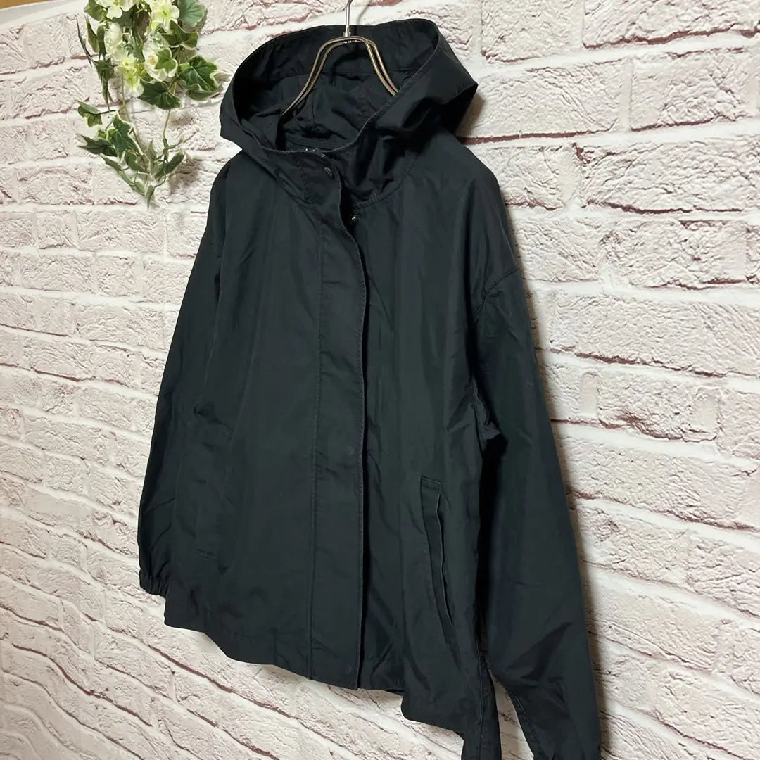 MUJI Women's Mountain Parka M-L 65% Cotton Black