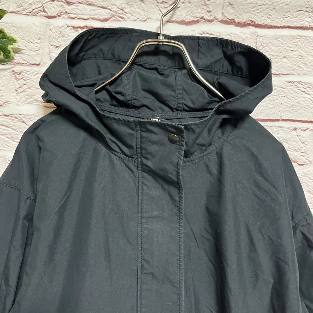 Parka de montaña MUJI para mujer ML 65 % algodón negra