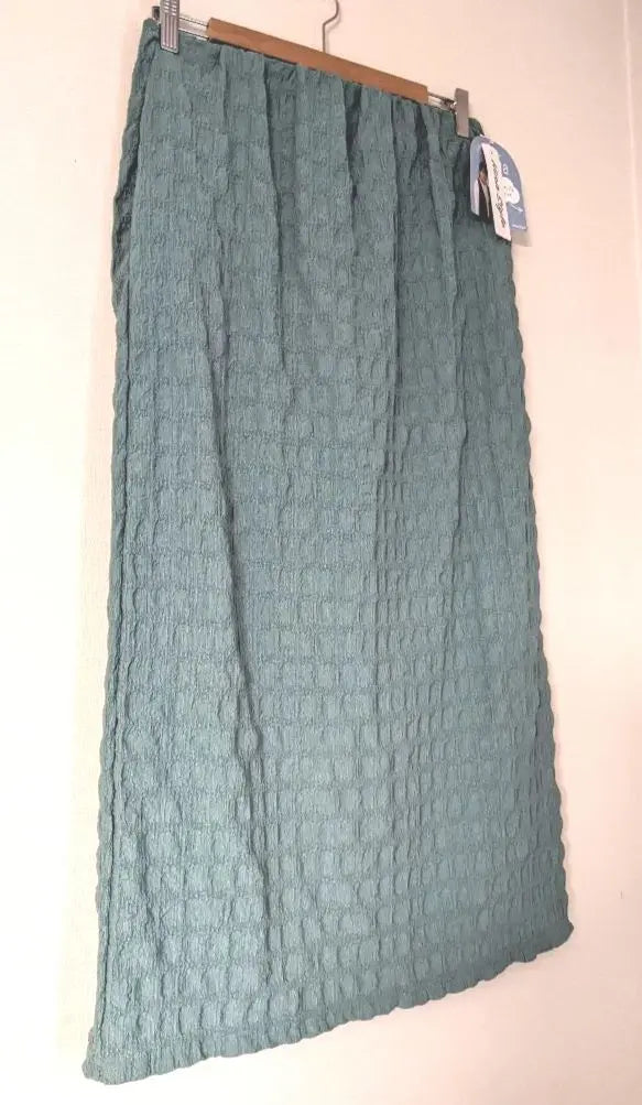 New [Large size] Hina Style Turquoise Waffle Vertical Grain Long Skirt LL