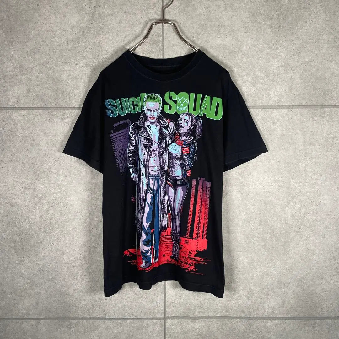 [Ropa vieja] Camiseta Manga Corta Suicide Squad Harley Quinn Joker Negro | [古着]スーサイドスクワッド 半袖 Tシャツ ハーレイクイン ジョーカー 黒