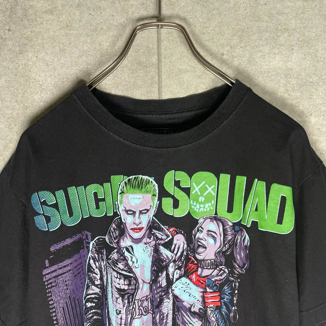 [Ropa vieja] Camiseta Manga Corta Suicide Squad Harley Quinn Joker Negro | [古着]スーサイドスクワッド 半袖 Tシャツ ハーレイクイン ジョーカー 黒