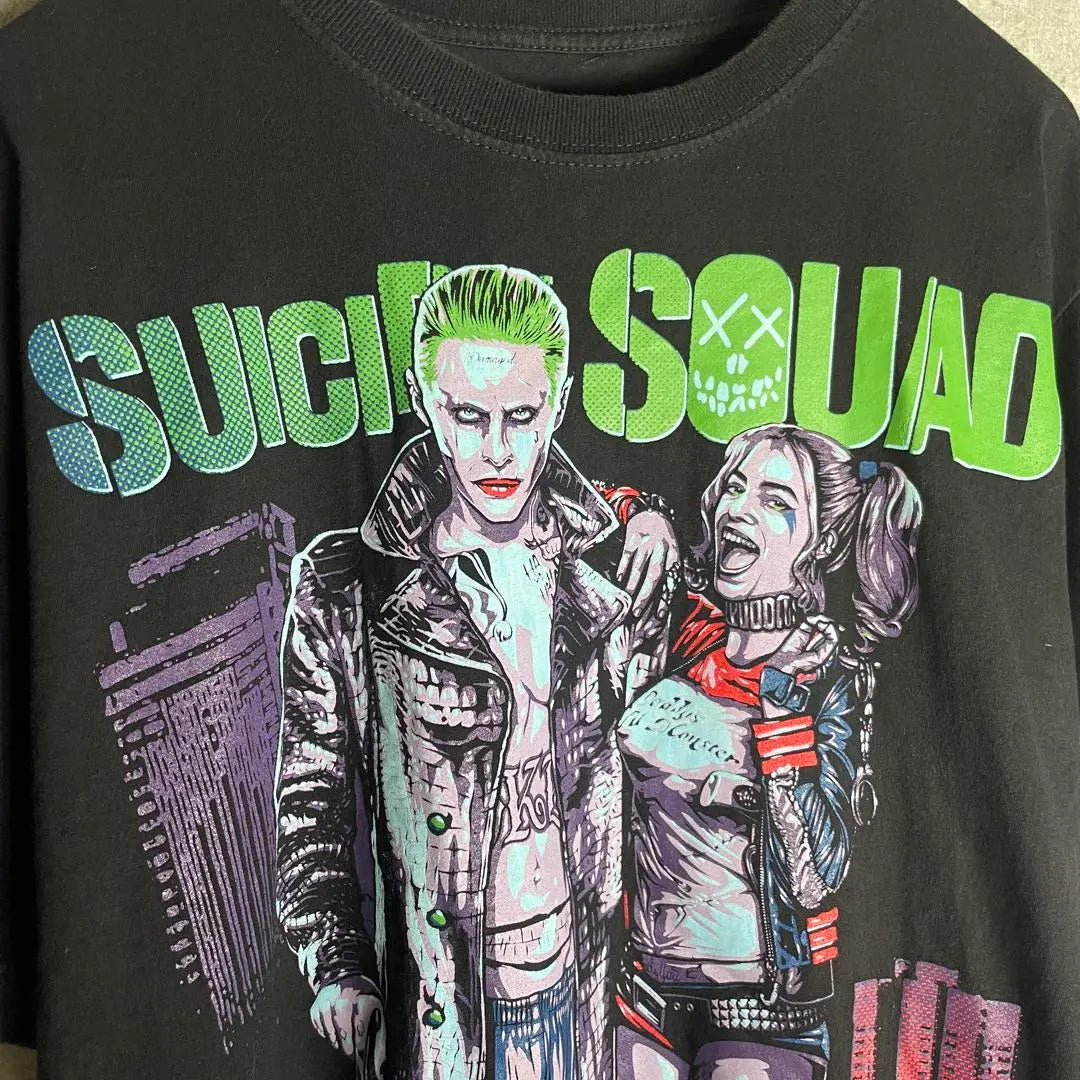 [Ropa vieja] Camiseta Manga Corta Suicide Squad Harley Quinn Joker Negro | [古着]スーサイドスクワッド 半袖 Tシャツ ハーレイクイン ジョーカー 黒