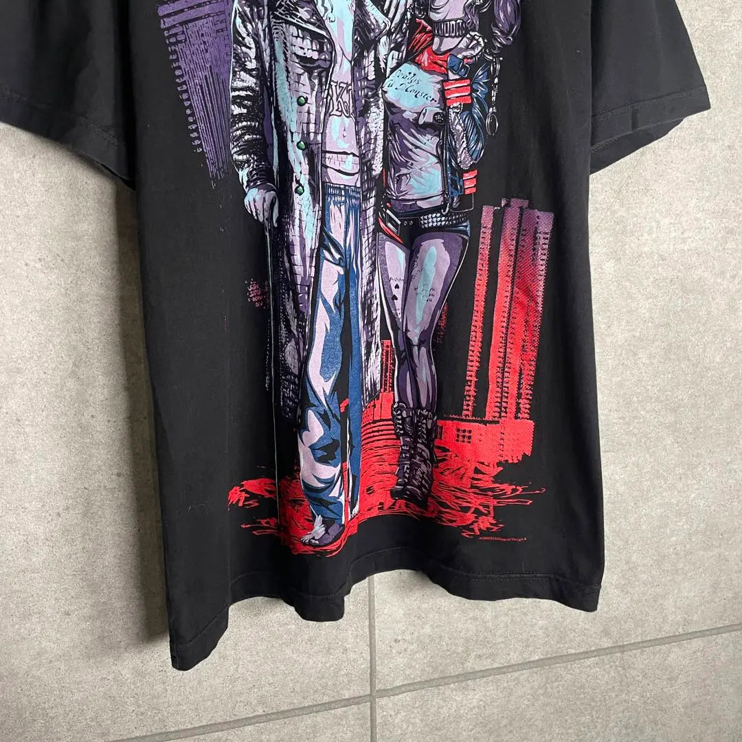 [Ropa vieja] Camiseta Manga Corta Suicide Squad Harley Quinn Joker Negro | [古着]スーサイドスクワッド 半袖 Tシャツ ハーレイクイン ジョーカー 黒