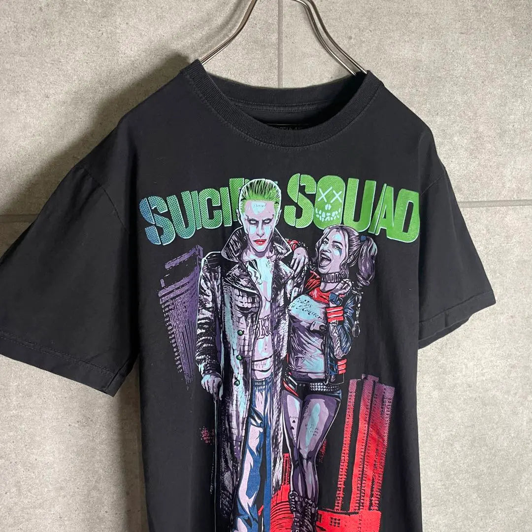 [Ropa vieja] Camiseta Manga Corta Suicide Squad Harley Quinn Joker Negro | [古着]スーサイドスクワッド 半袖 Tシャツ ハーレイクイン ジョーカー 黒