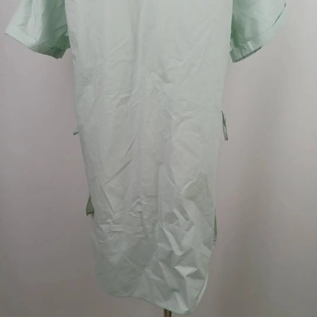 RAGEBLUE Short sleeve tunic blouse F Green Side slit