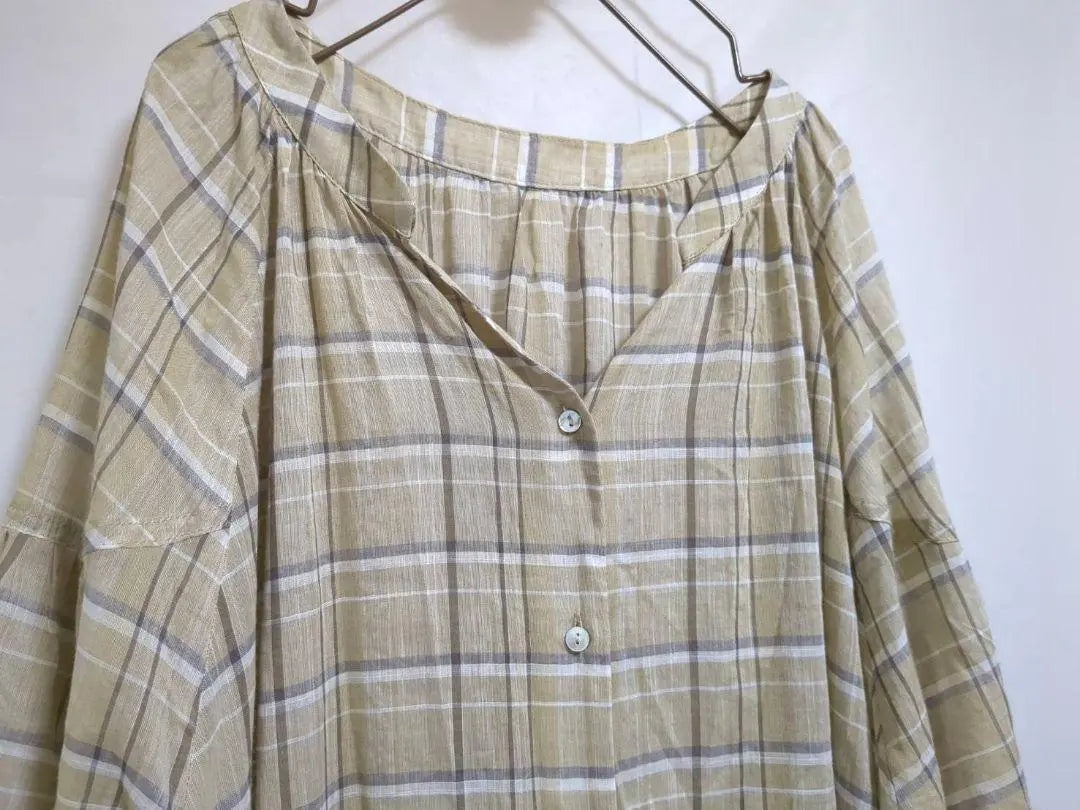 Hermosos productos [VIS] Camisa larga de una pieza Bis Shear Check F