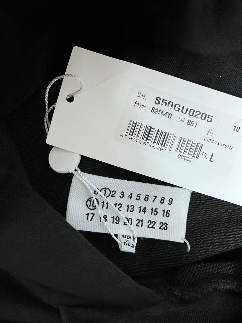 Nueva parka con bordado del logotipo de Margiela talla 23ss en color negro 4764