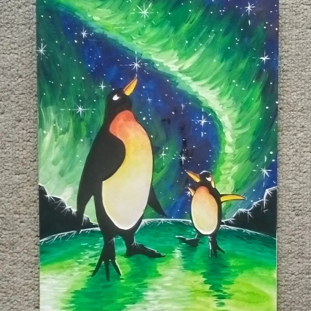 Arte de pingüinos Aurora tamaño A4