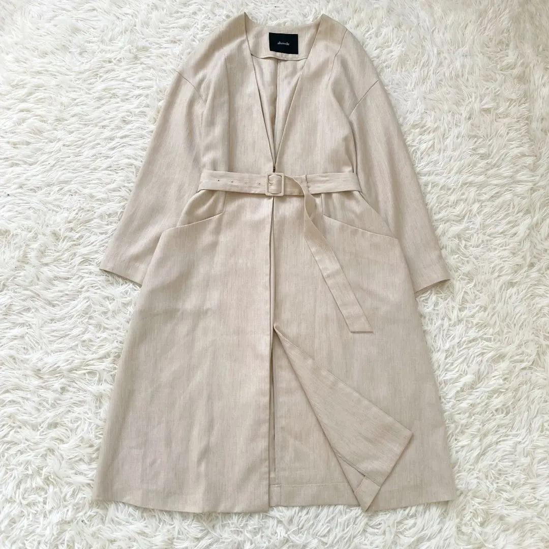 Unused Al Abail Spring Coat Gown Coat Linen Twill