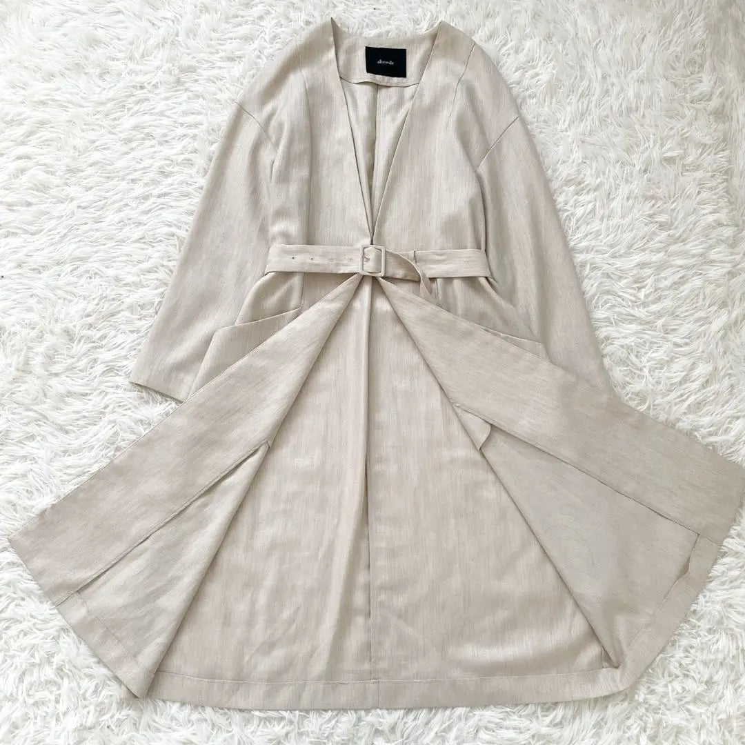 Unused Al Abail Spring Coat Gown Coat Linen Twill