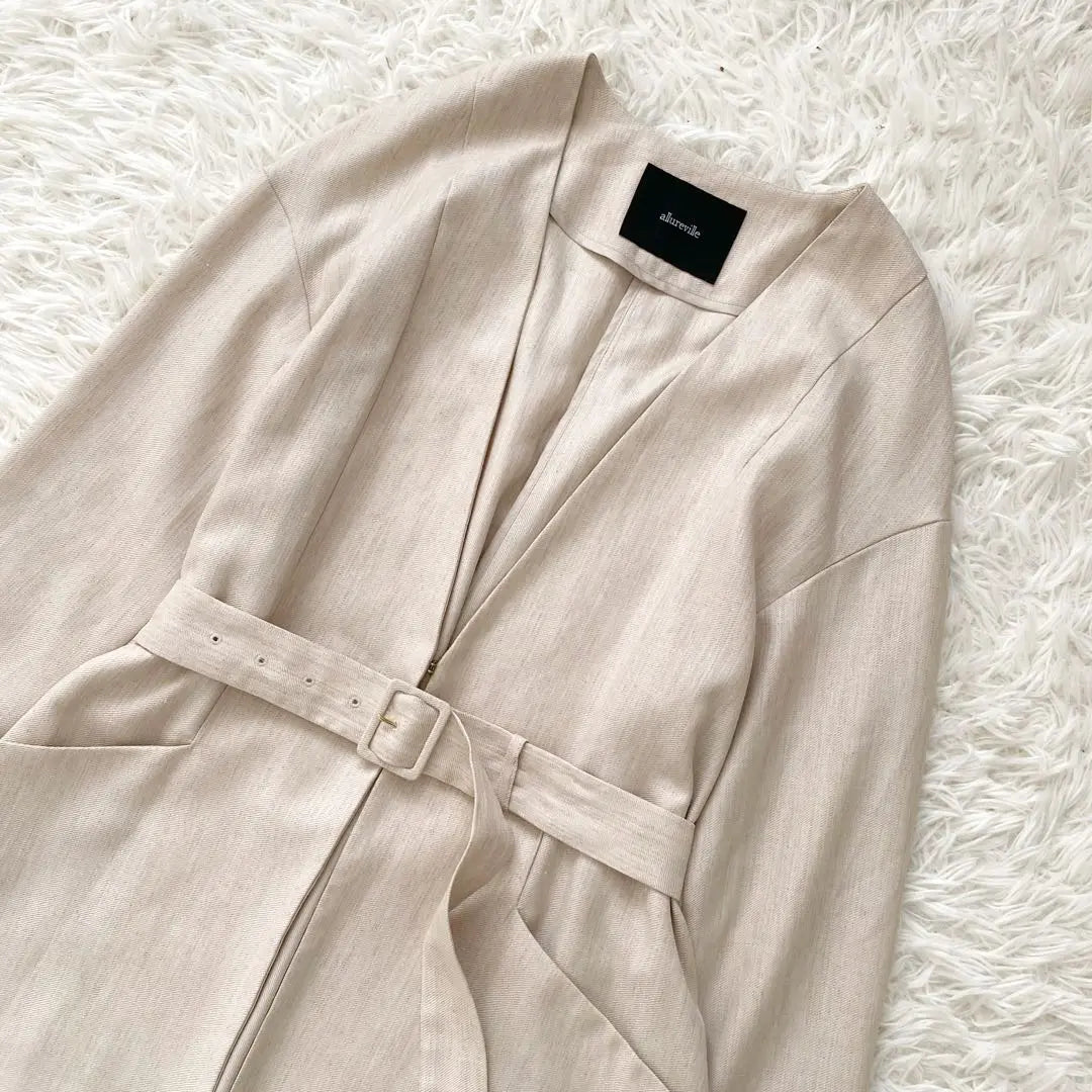 Unused Al Abail Spring Coat Gown Coat Linen Twill