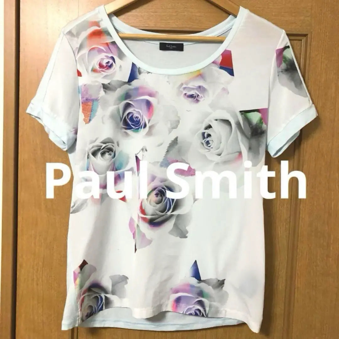 [Wonderful design❗️] Paul Smith White Rose T-shirt Y2K