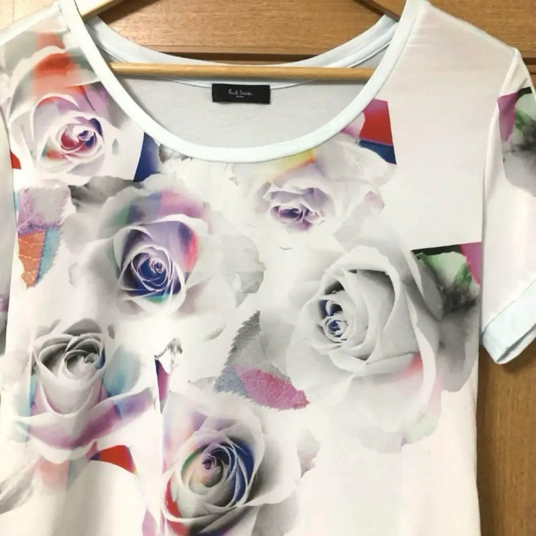 [Wonderful design❗️] Paul Smith White Rose T-shirt Y2K