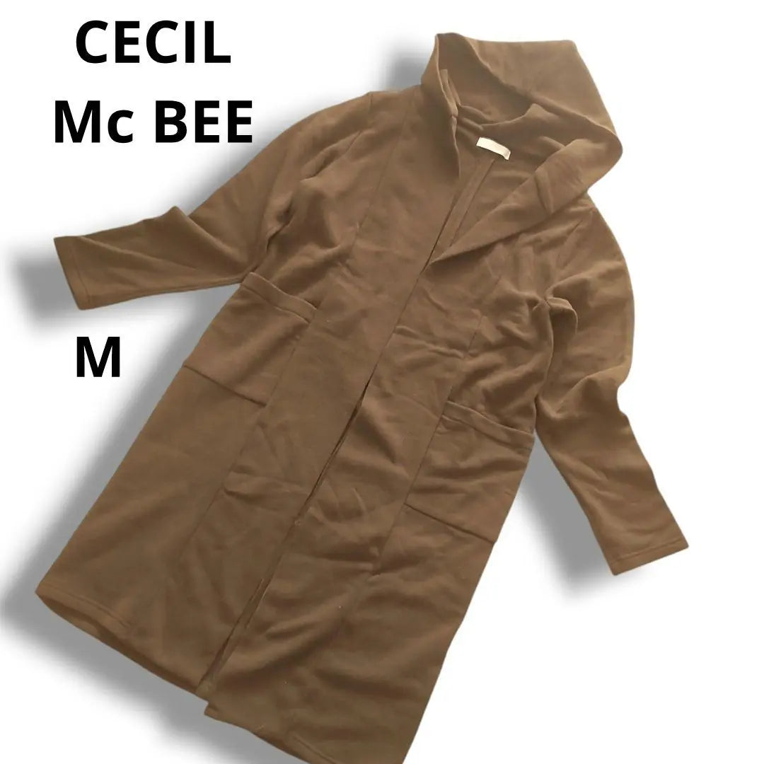 CECIL Mc BEE Long Cardigan with Hood, Brown