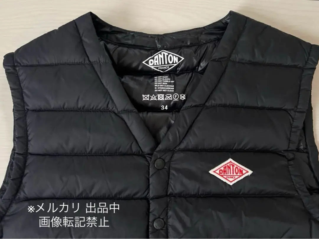 Danton Down Vest 34 Black | ダントン　ダウンベスト　34 ブラック