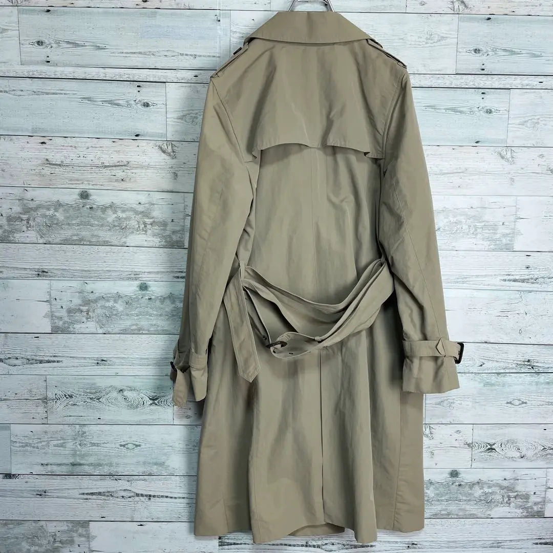 ☆ Large size ・ 4L ☆ 23 wards with belt trench coat khaki beige 46