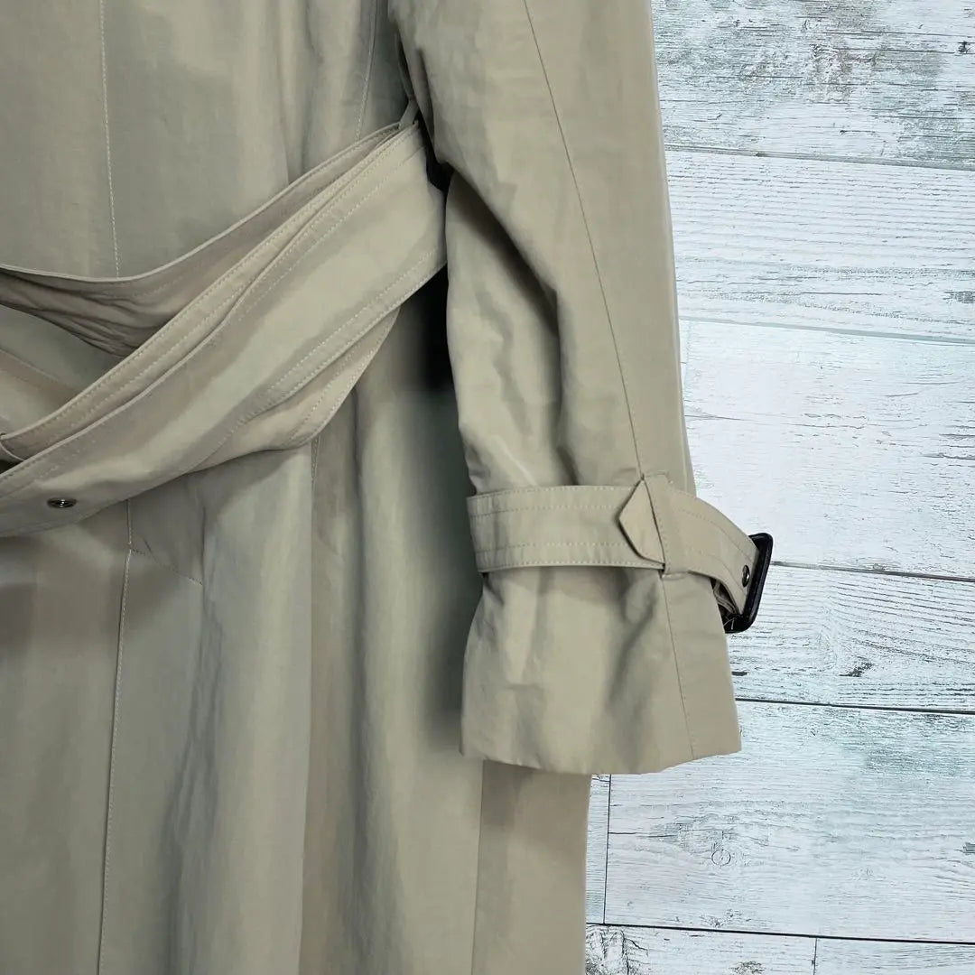 ☆ Large size ・ 4L ☆ 23 wards with belt trench coat khaki beige 46