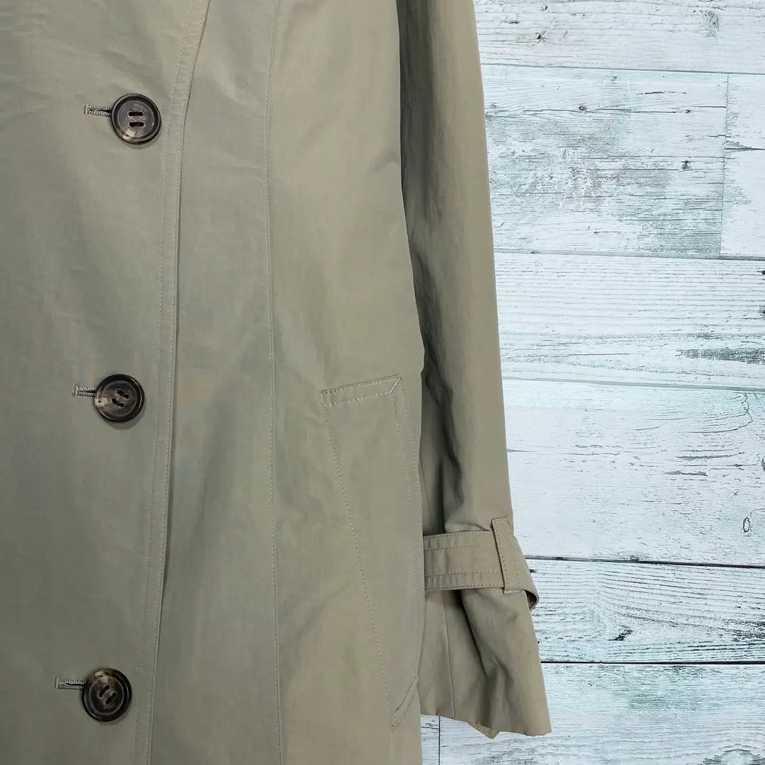 ☆ Large size ・ 4L ☆ 23 wards with belt trench coat khaki beige 46