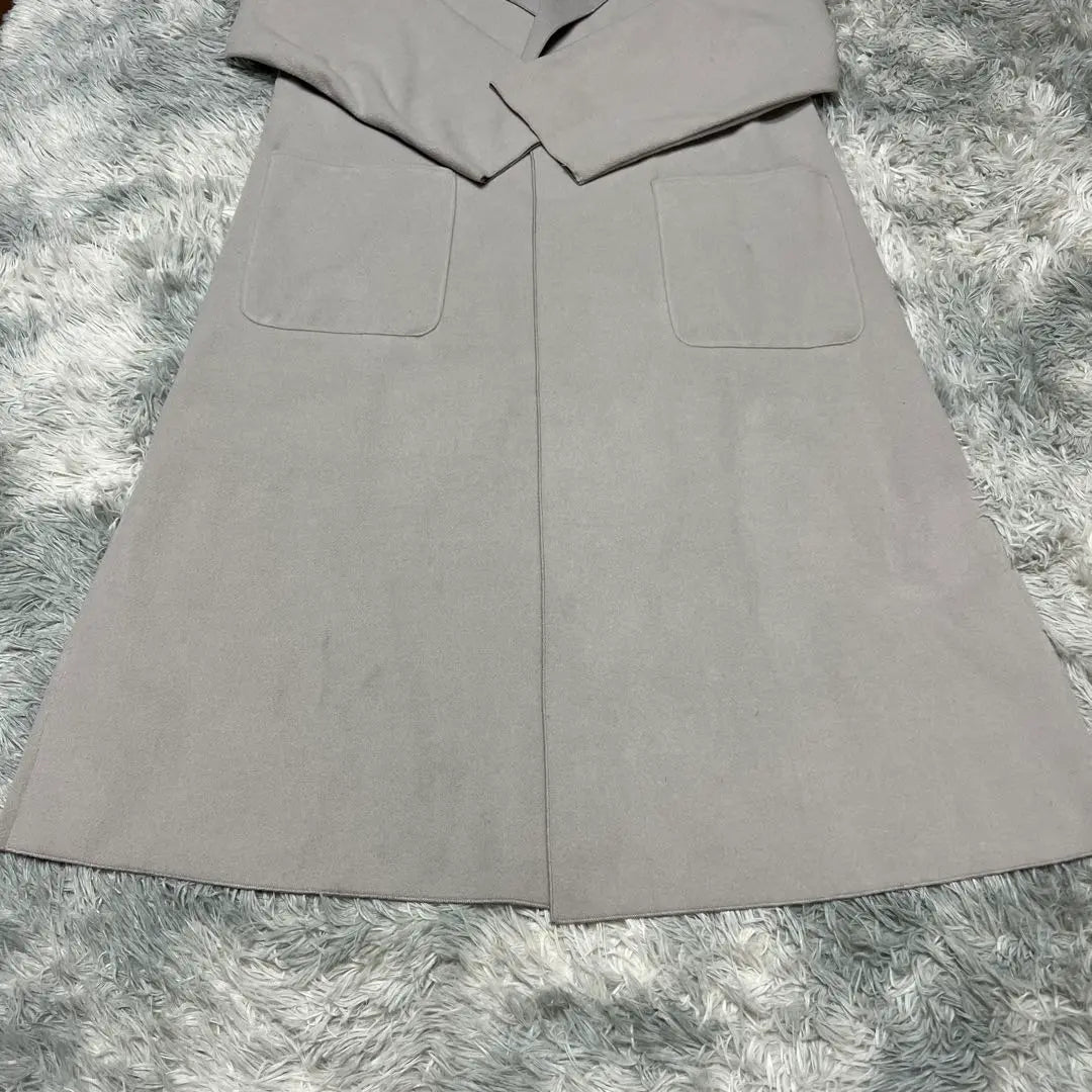 Long coat, beautiful condition, women's, gray, 100% polyester, neat outfit | ロングコート 美品 レディース グレー ポリエステル100% きれいめコーデ