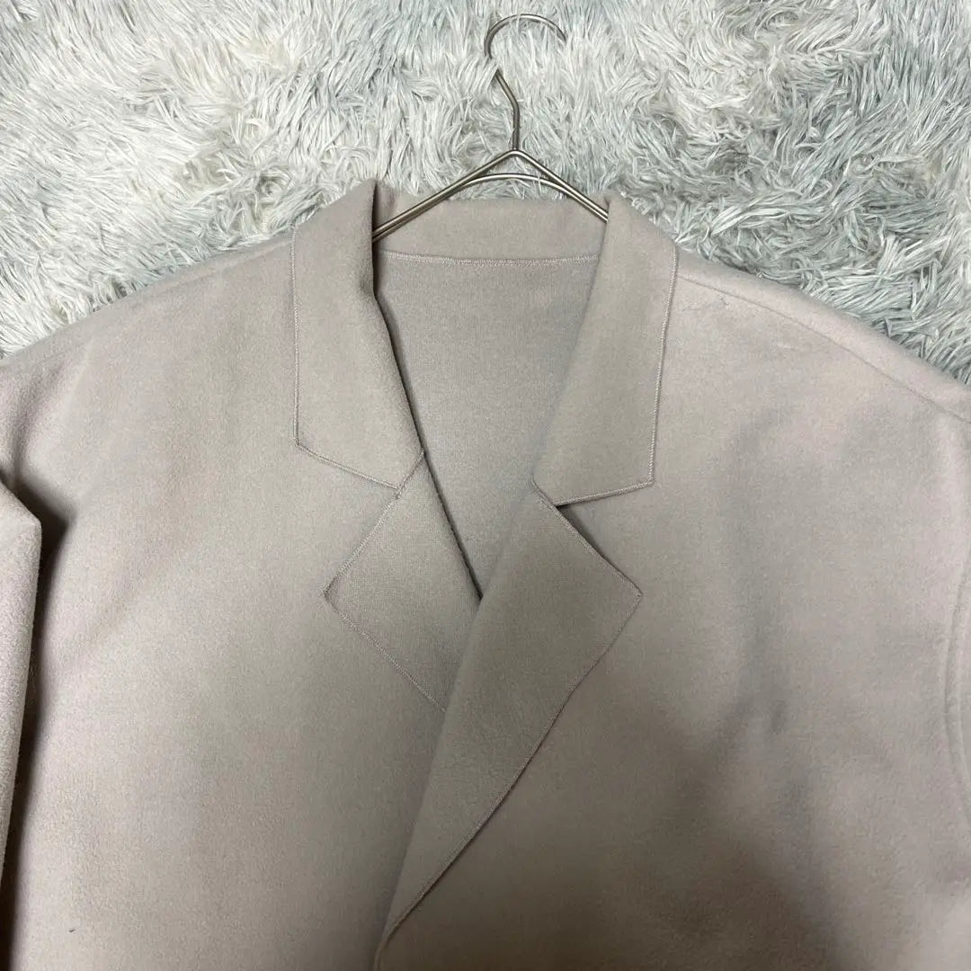 Long coat, beautiful condition, women's, gray, 100% polyester, neat outfit | ロングコート 美品 レディース グレー ポリエステル100% きれいめコーデ