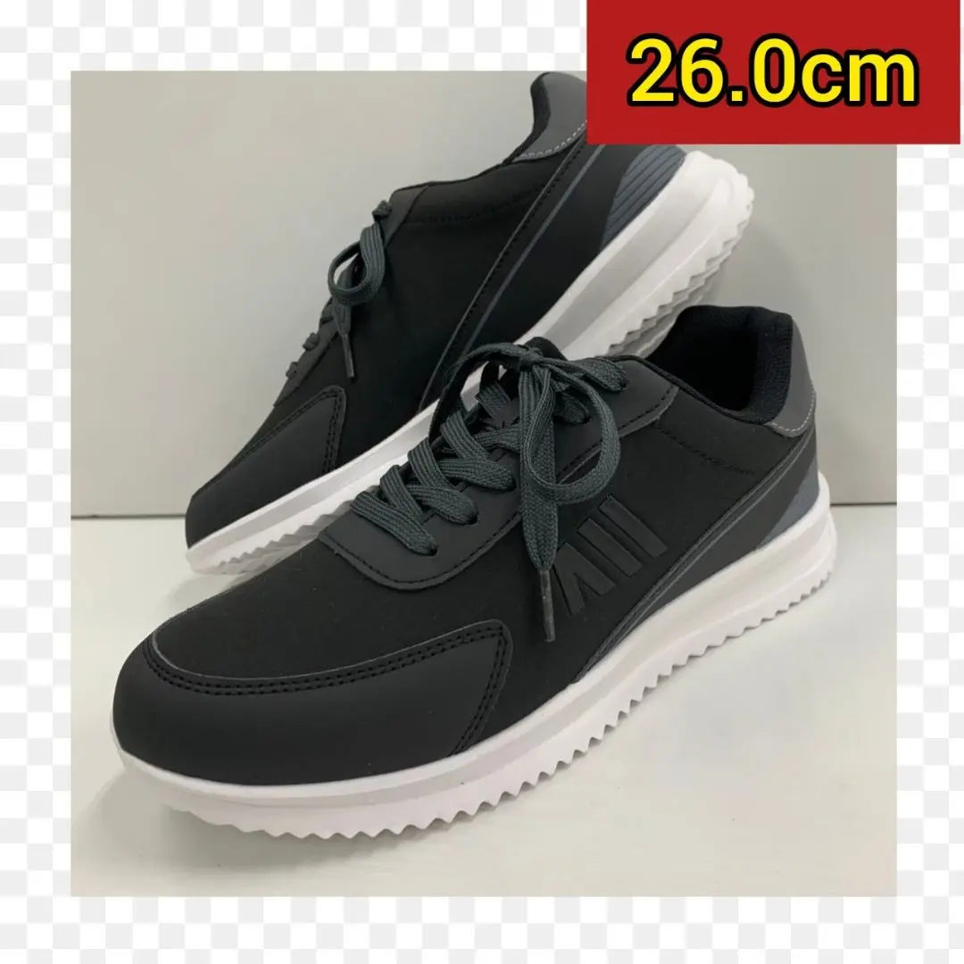 26,0 cm ☆ Nuevo ☆ Zapatillas de hombre ☆ Ligeras ☆ Casuales ☆ Negras