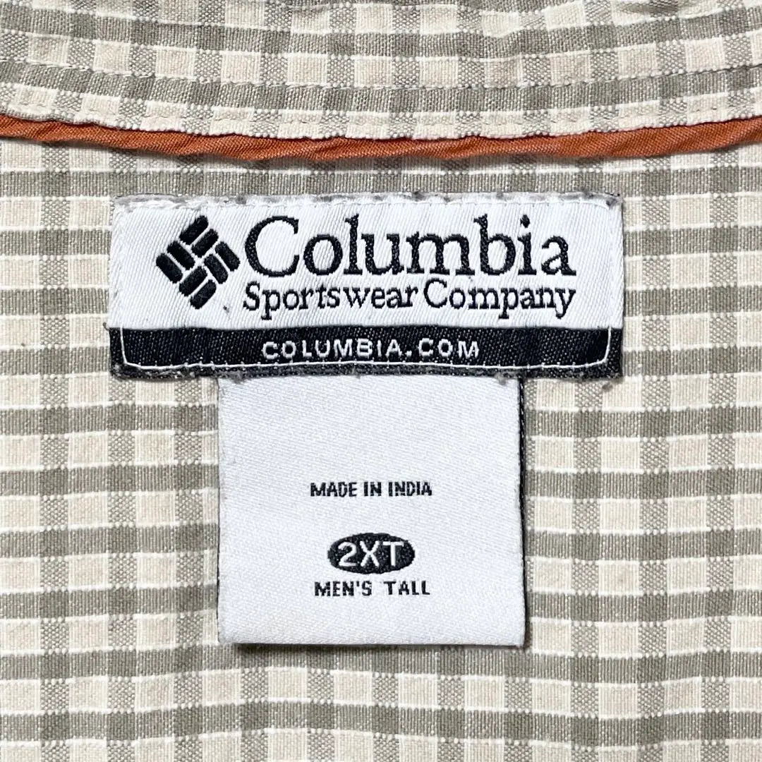 Columbia long sleeve check shirt 2XT button logo button down