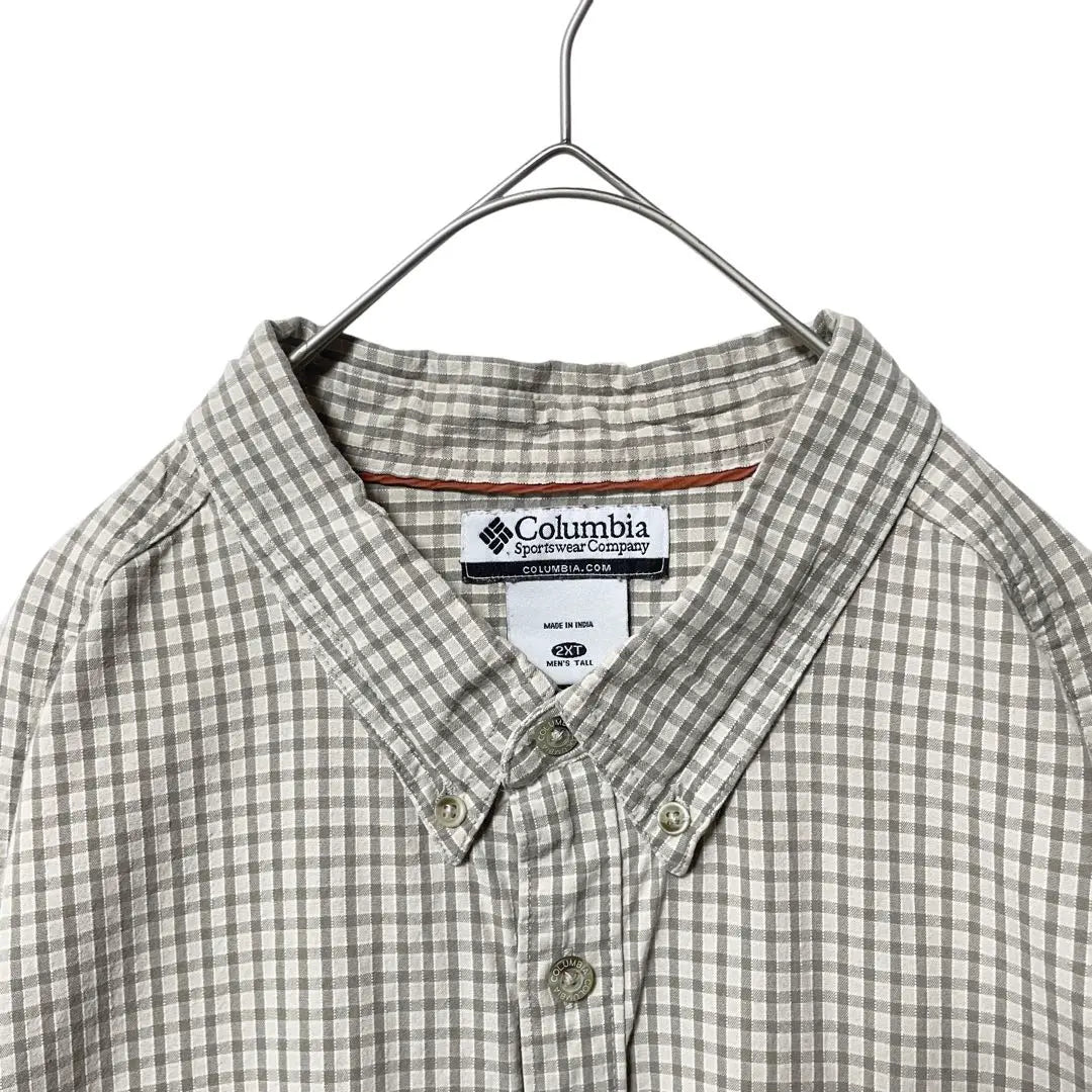 Columbia long sleeve check shirt 2XT button logo button down