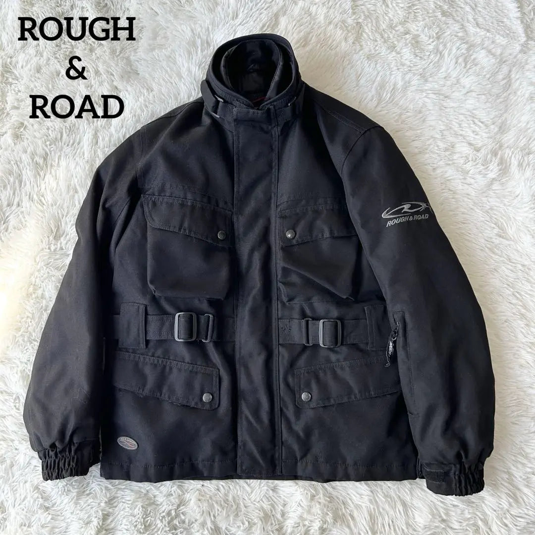 ⭐︎Popular⭐︎ROUGH&amp;ROAD Biker JK Negro Talla LD Forro incluido