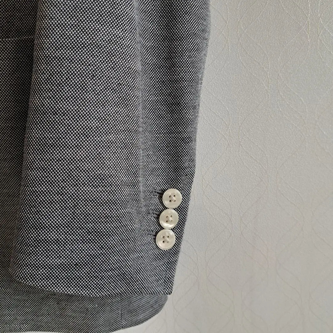 Chaqueta de traje gris de lino de The Suit Company, talla L