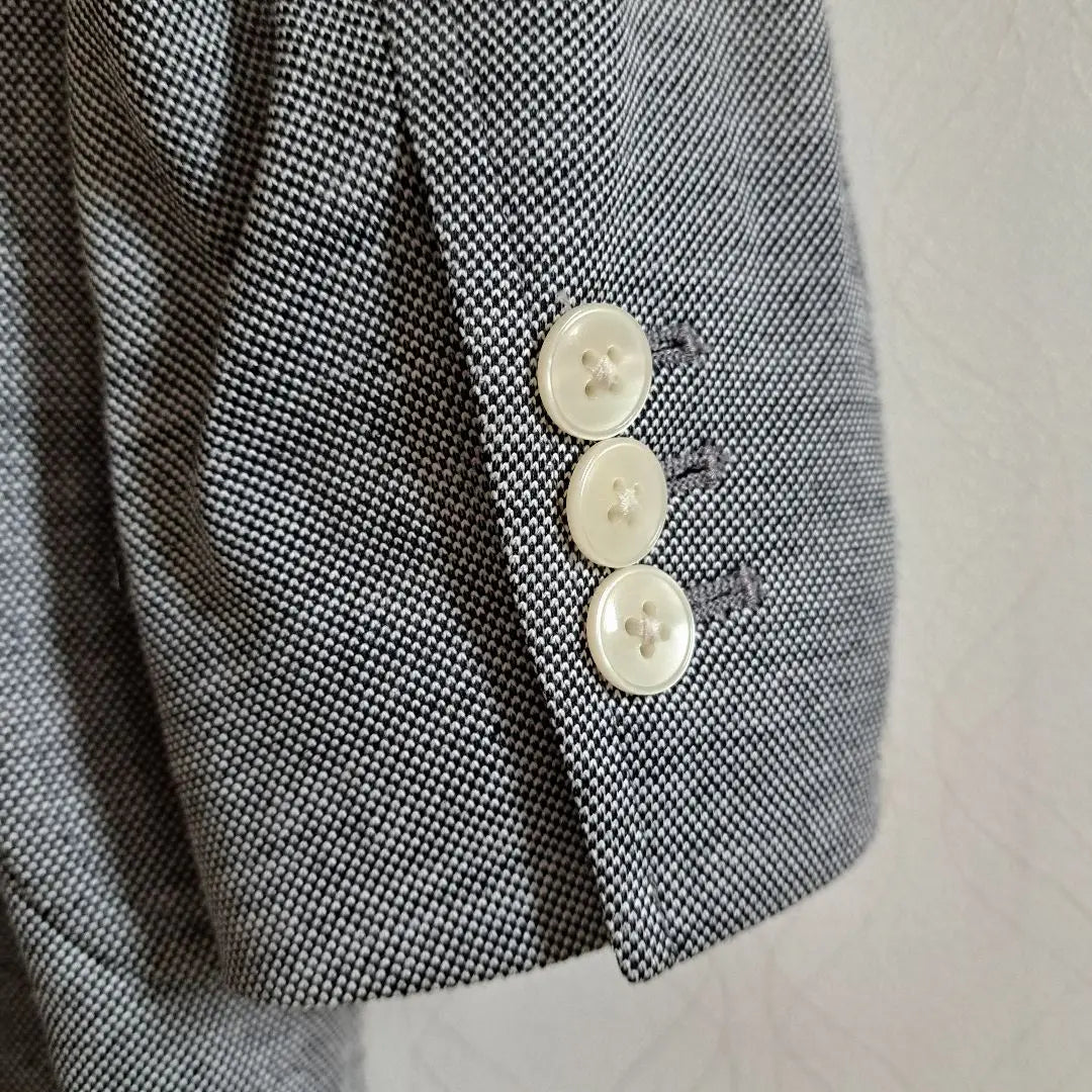 The Suit Company Grey Tailored Jacket Linen Mixed L Size