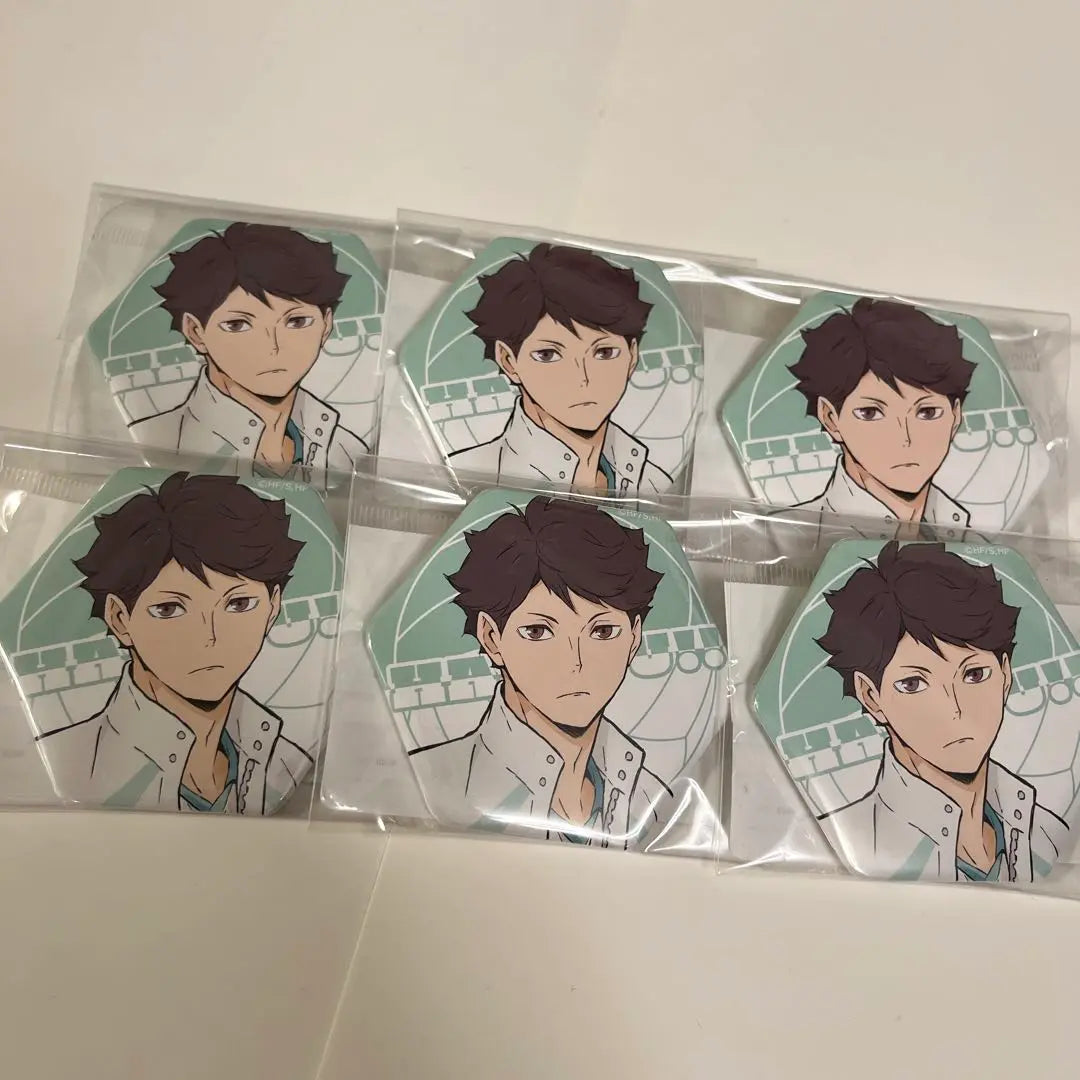 Haikyu Limited, sold out immediately, hexagonal can badges, 6 pieces, Oikawa Toru