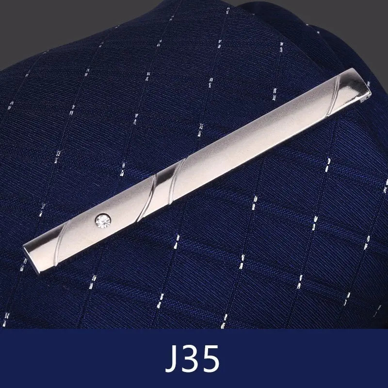 Silver Tie Pin Formal Simple 35 Business [Restocked] Men's