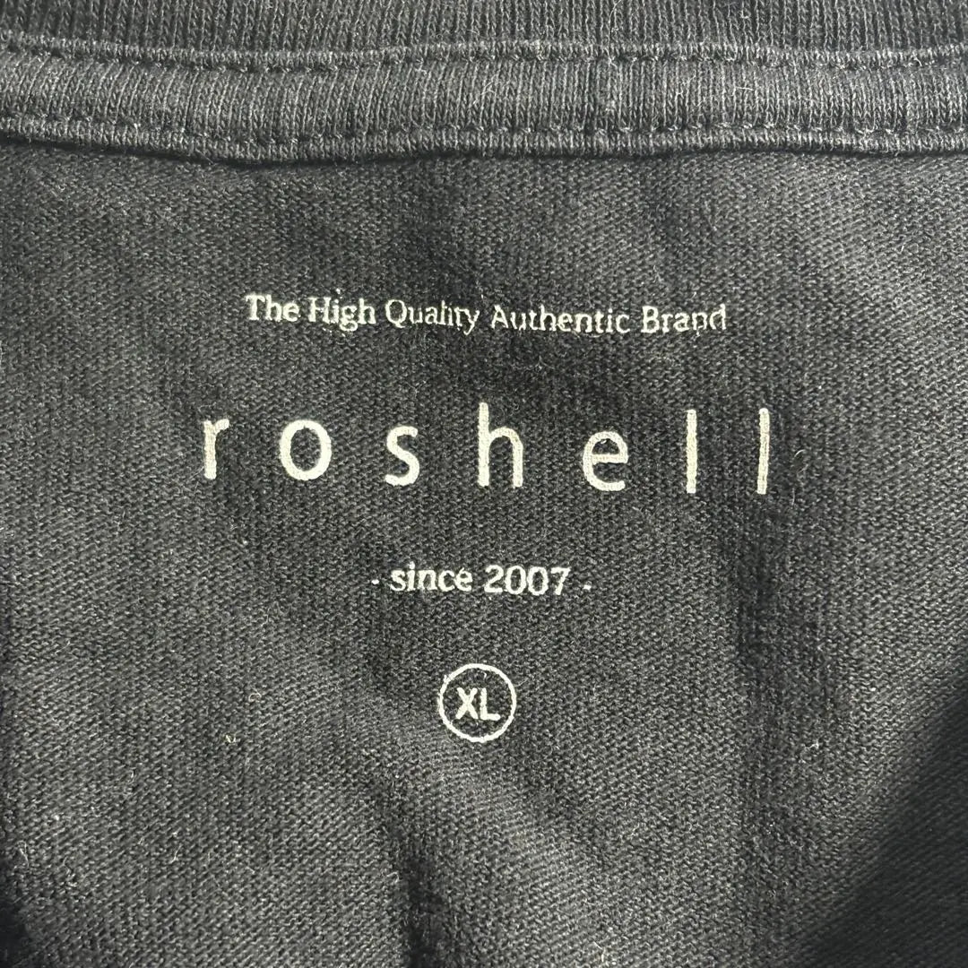 ✨Good condition✨ roshell [XL] T-shirt, short sleeve, casual, black, 100% cotton