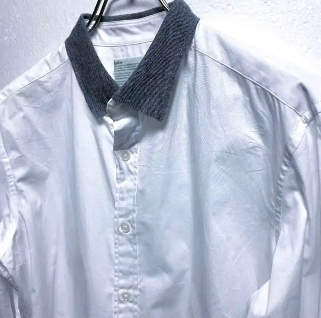 Kolor Color Knit Collar White SHIRT