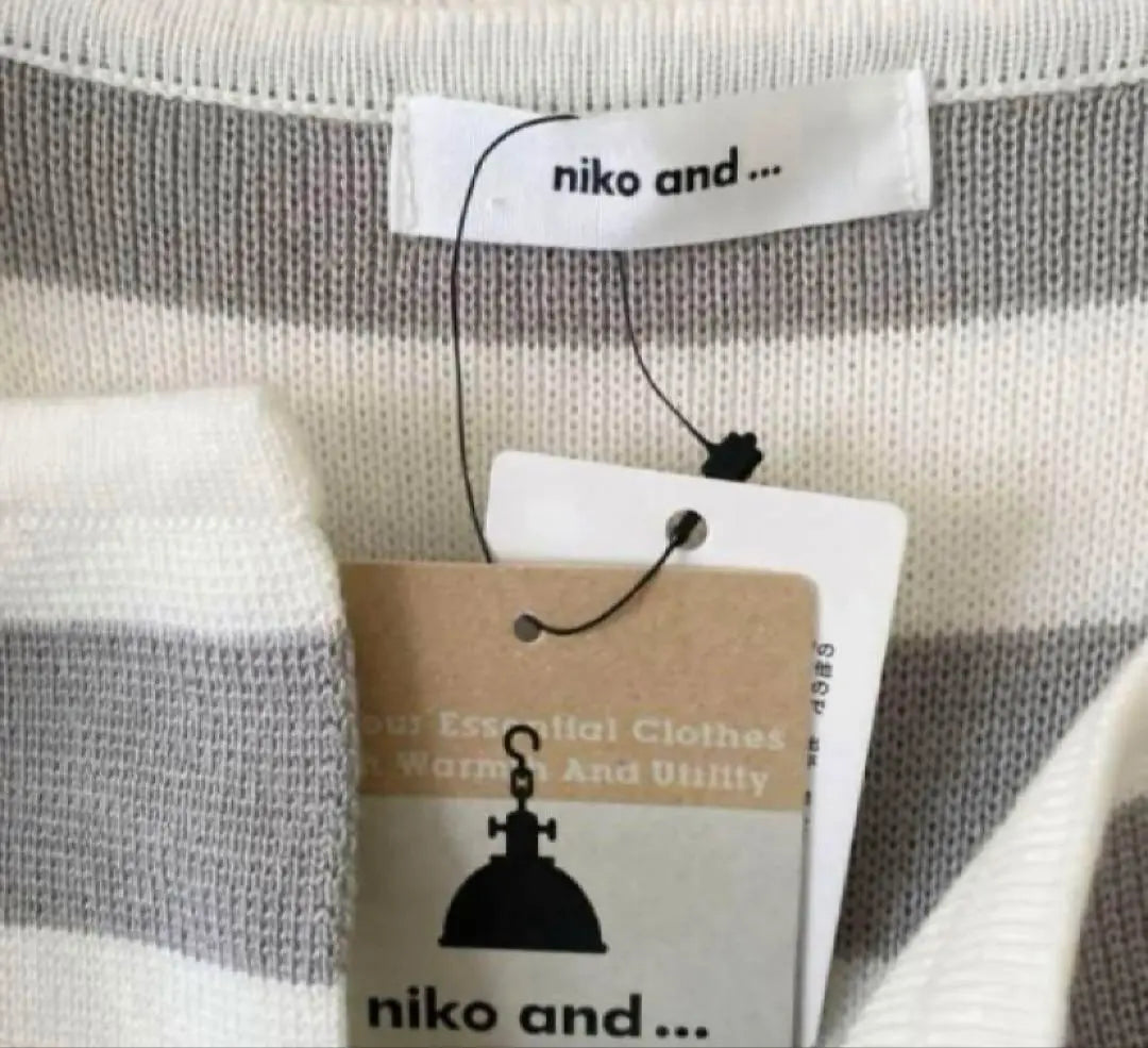 Unused tag included [niko and…] Size F Hand washable border cardigan