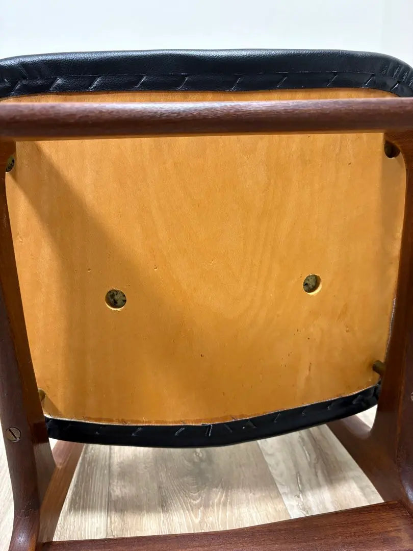 Silla de comedor vintage de teca de Dinamarca, diseño escandinavo