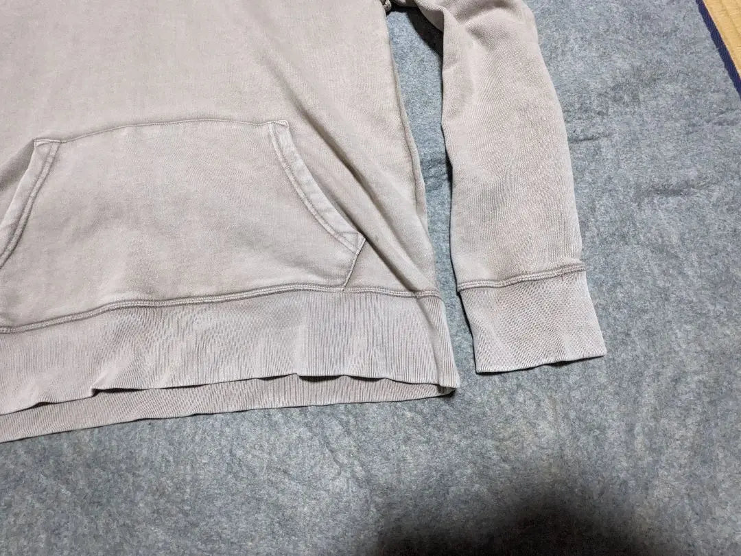 Beige sweatshirt hoodie, fade processing, used vintage finish