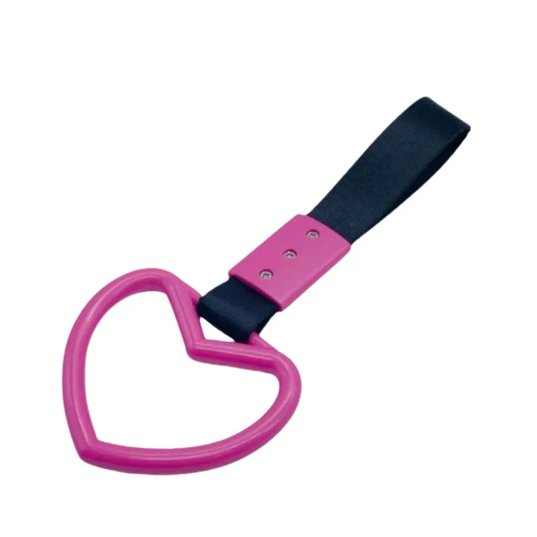 [Nuevo] Accesorio para coche con forma de corazón de cuero rosa colgante para vestir y ayudar a los coches