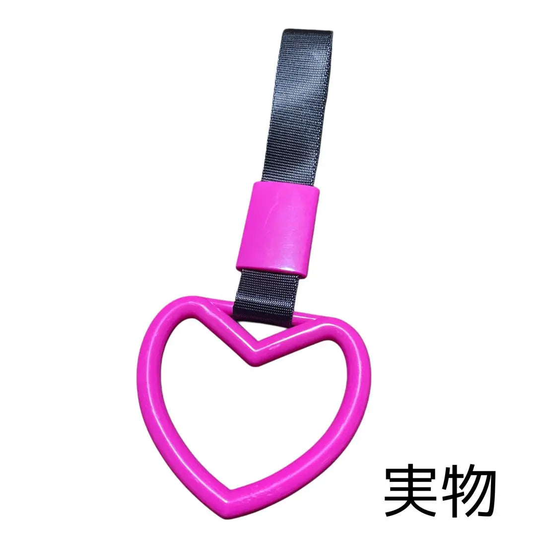 [New] Pink Hanging Leather Heart Shaped Dress Up Car Accessories Aid for Cars