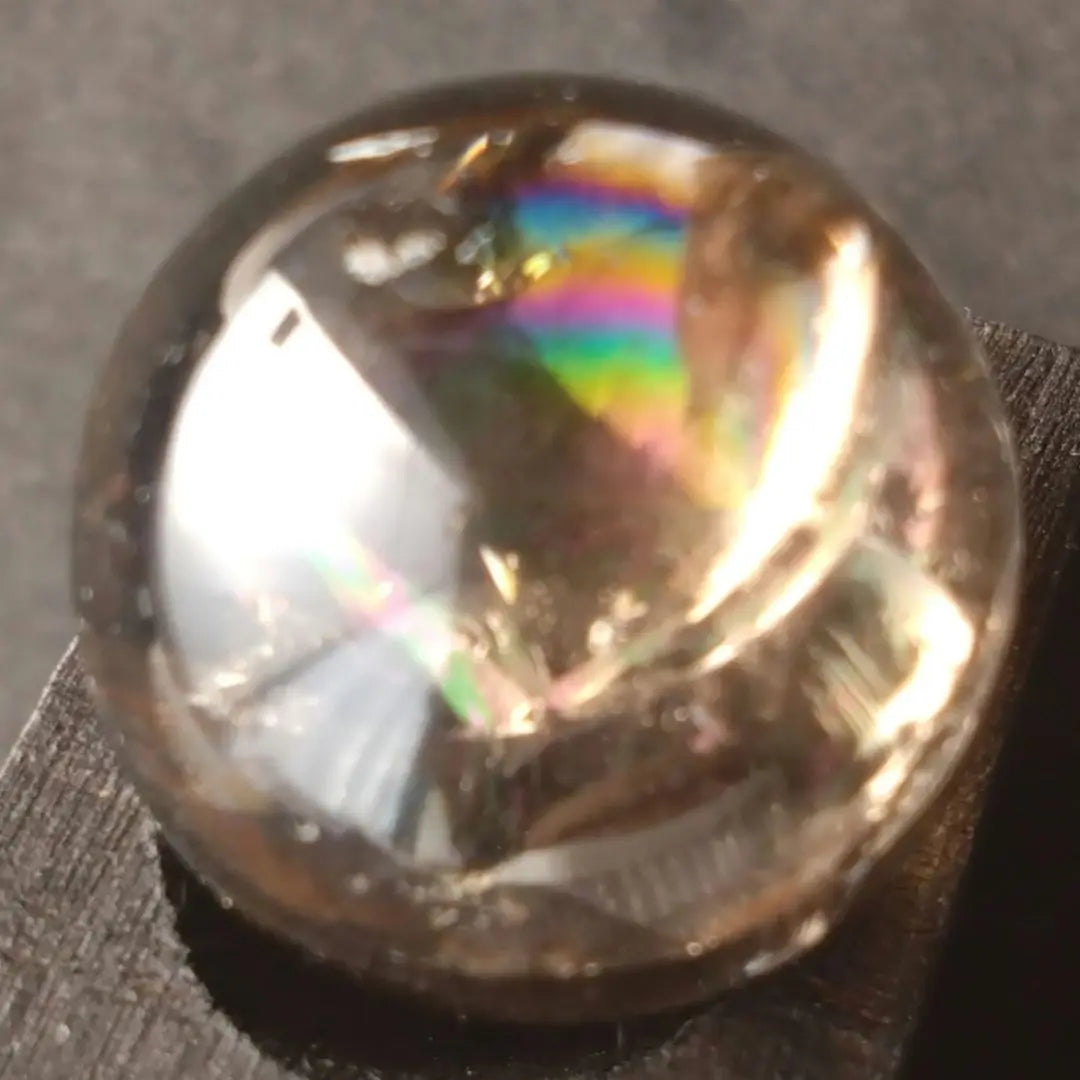 Sora Riho Smoky Iris Quartz Rainbow Natural Stone Maru Tamaru Tumble Sphere | 宙虹 スモーキー アイリスクォーツ 虹 天然石 丸玉 丸球 タンブル スフィア