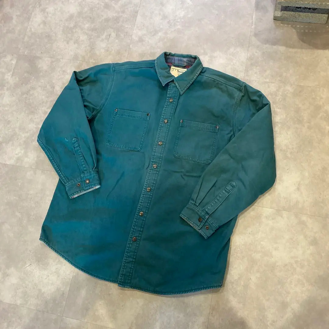 ↓ Price reduction [LLBean] Thick long -sleeved plain shirt