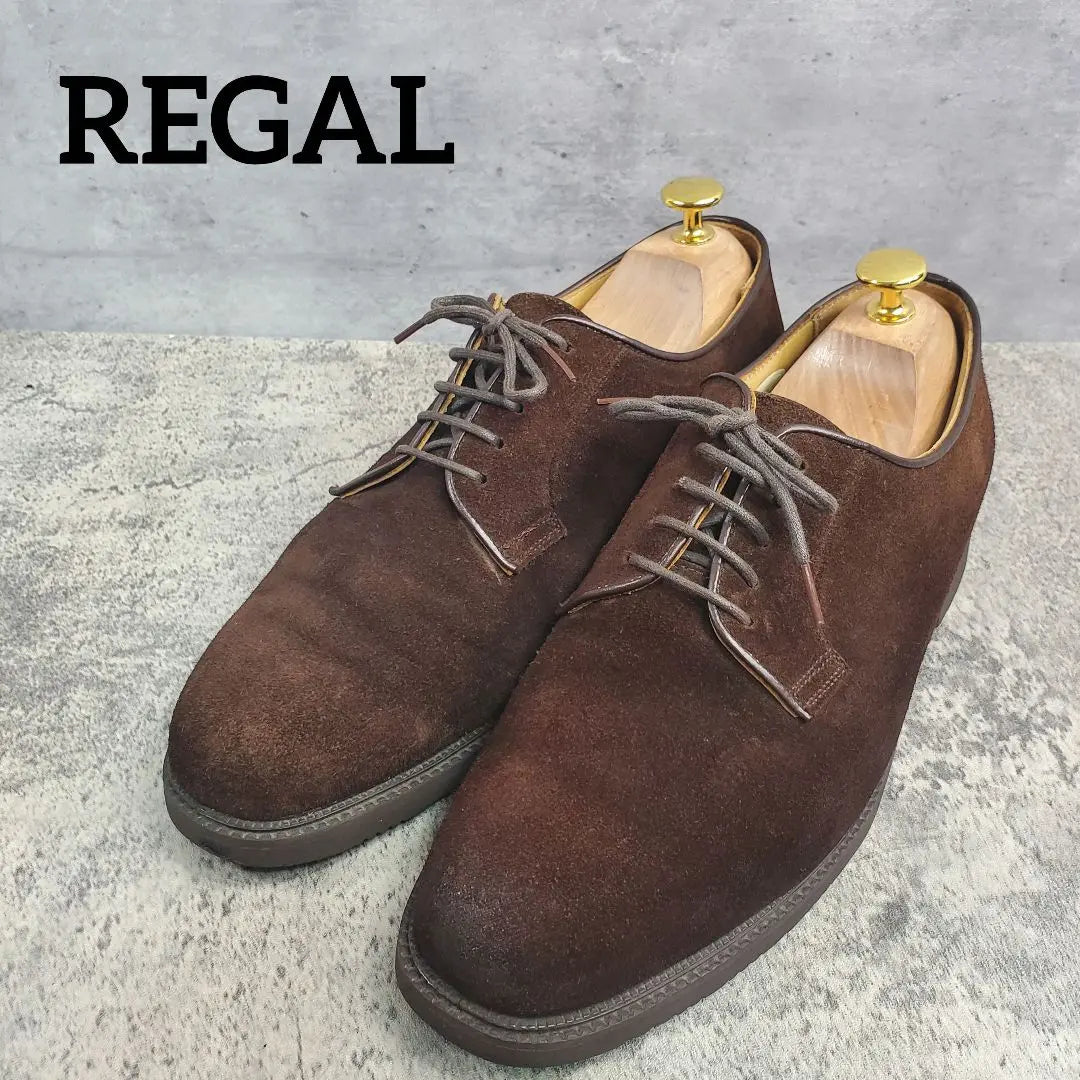 [REGAL] Dress shoes, suede, plain toe, 26cm, dark brown