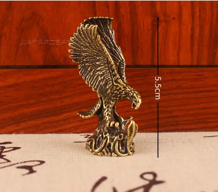 Brass eagle snake sculpture figure