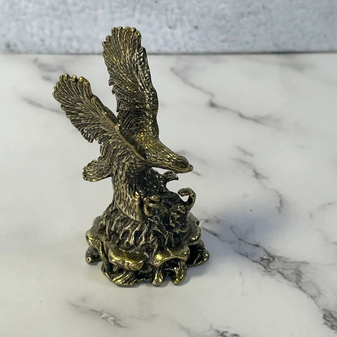 Brass eagle snake sculpture figure