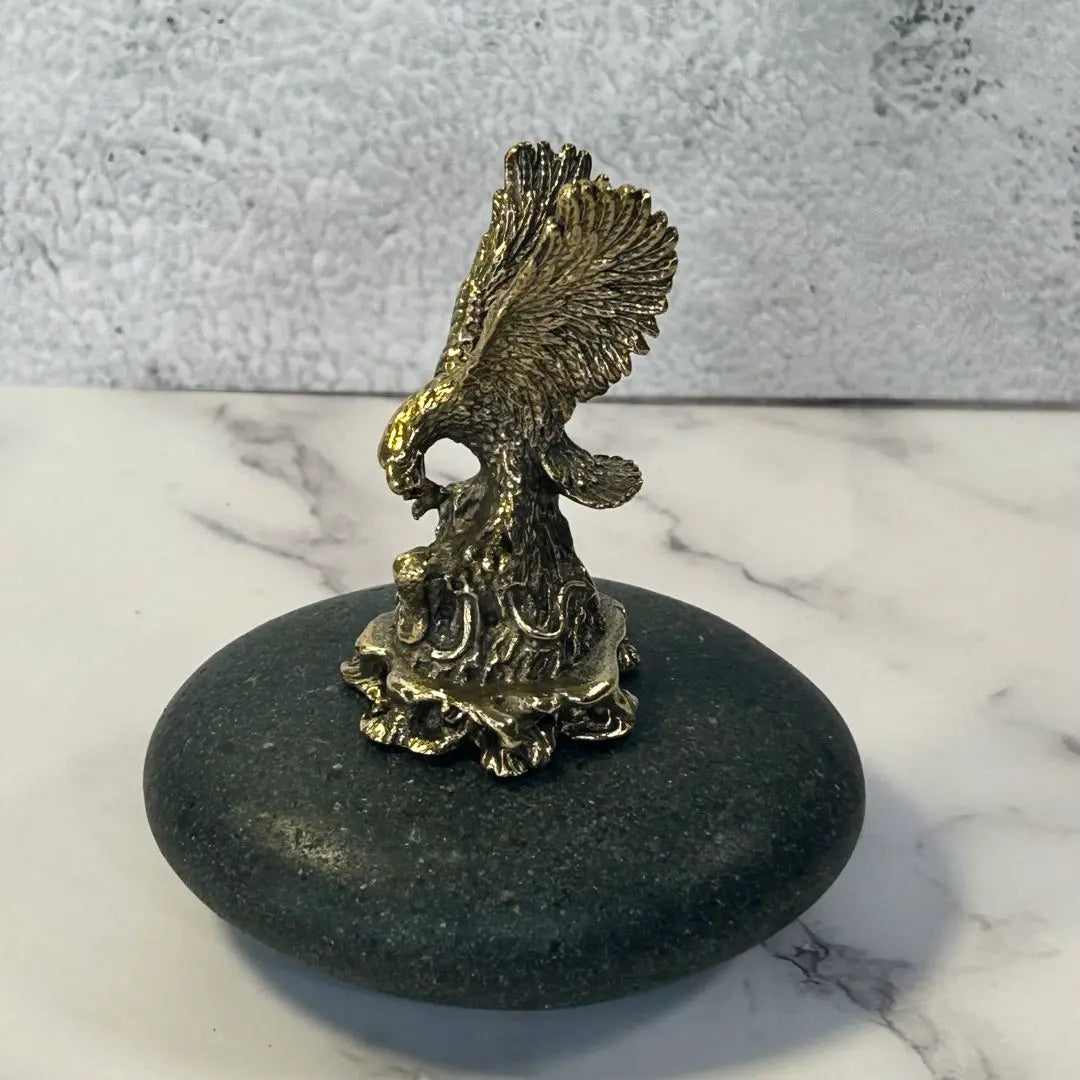 Brass eagle snake sculpture figure