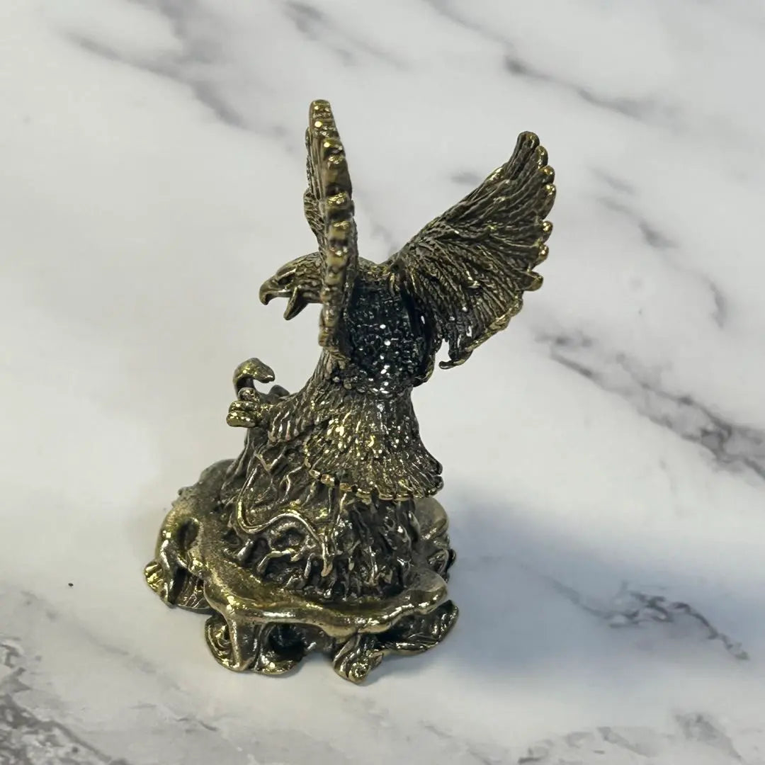 Brass eagle snake sculpture figure