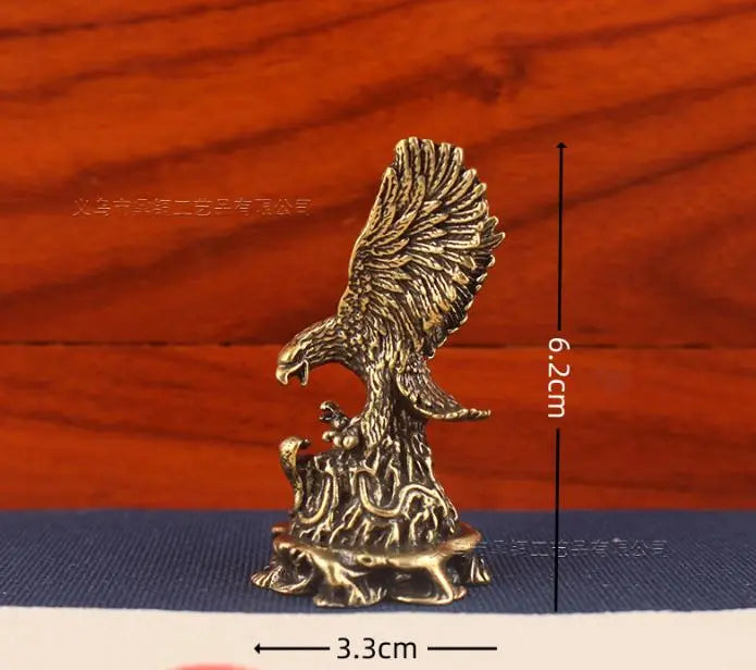 Brass eagle snake sculpture figure