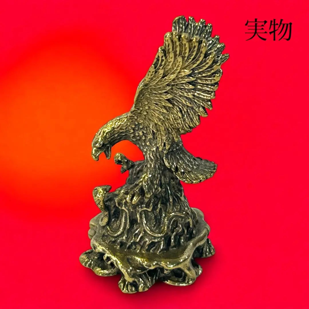 Brass eagle snake sculpture figure